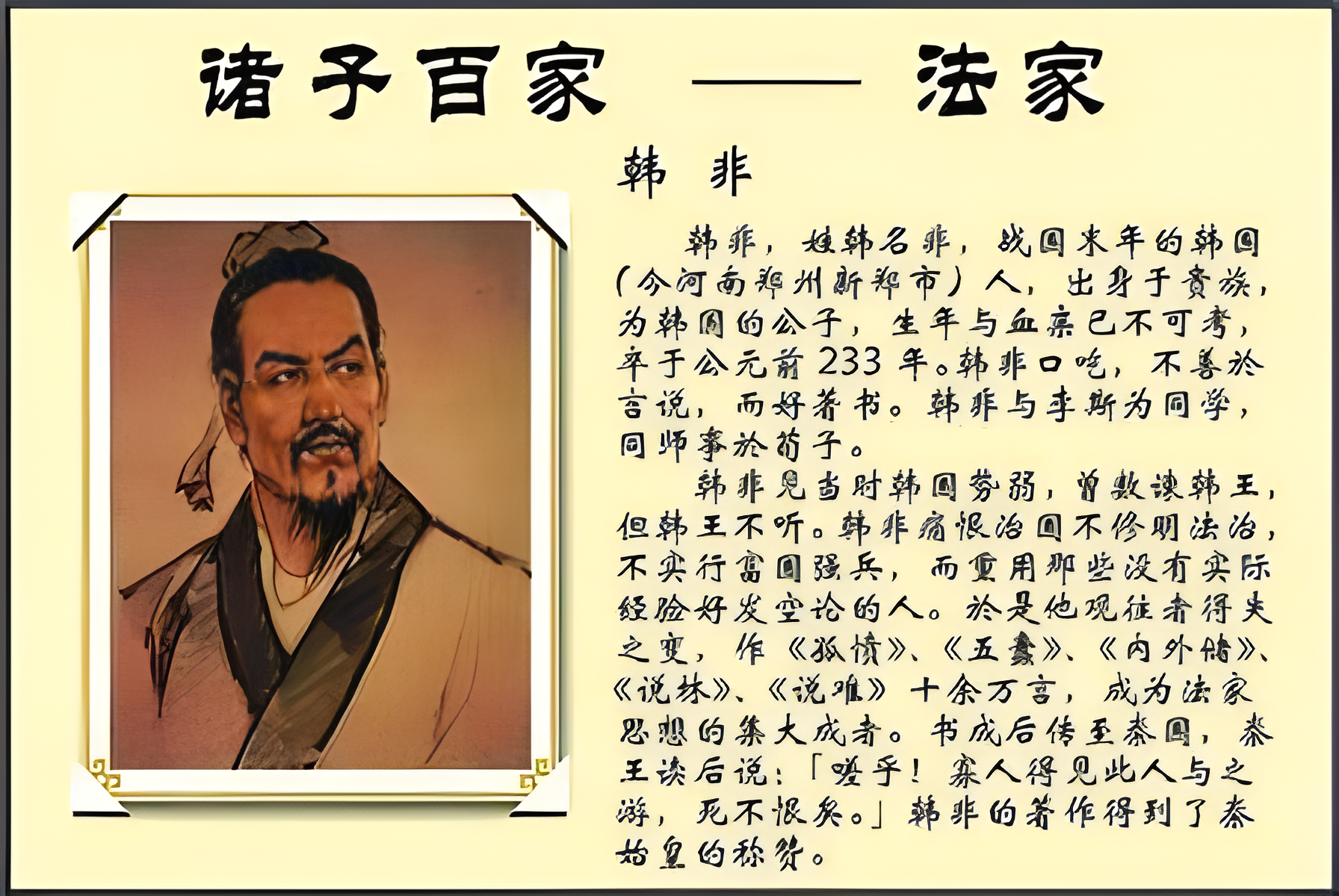 一分钟了解中国古代六大思想流派