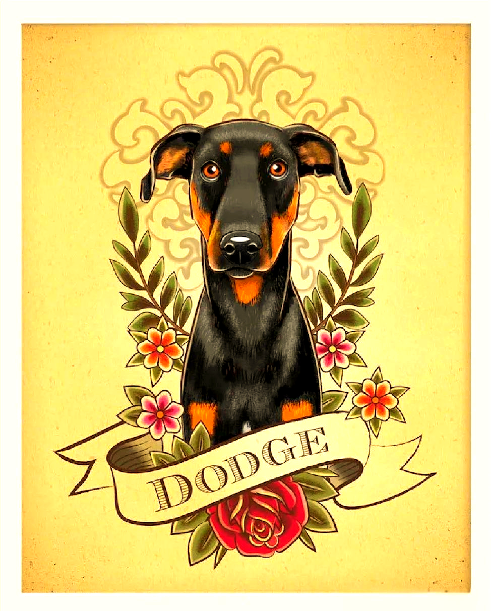 多种狗狗纹身设计,寓意忠诚与友谊