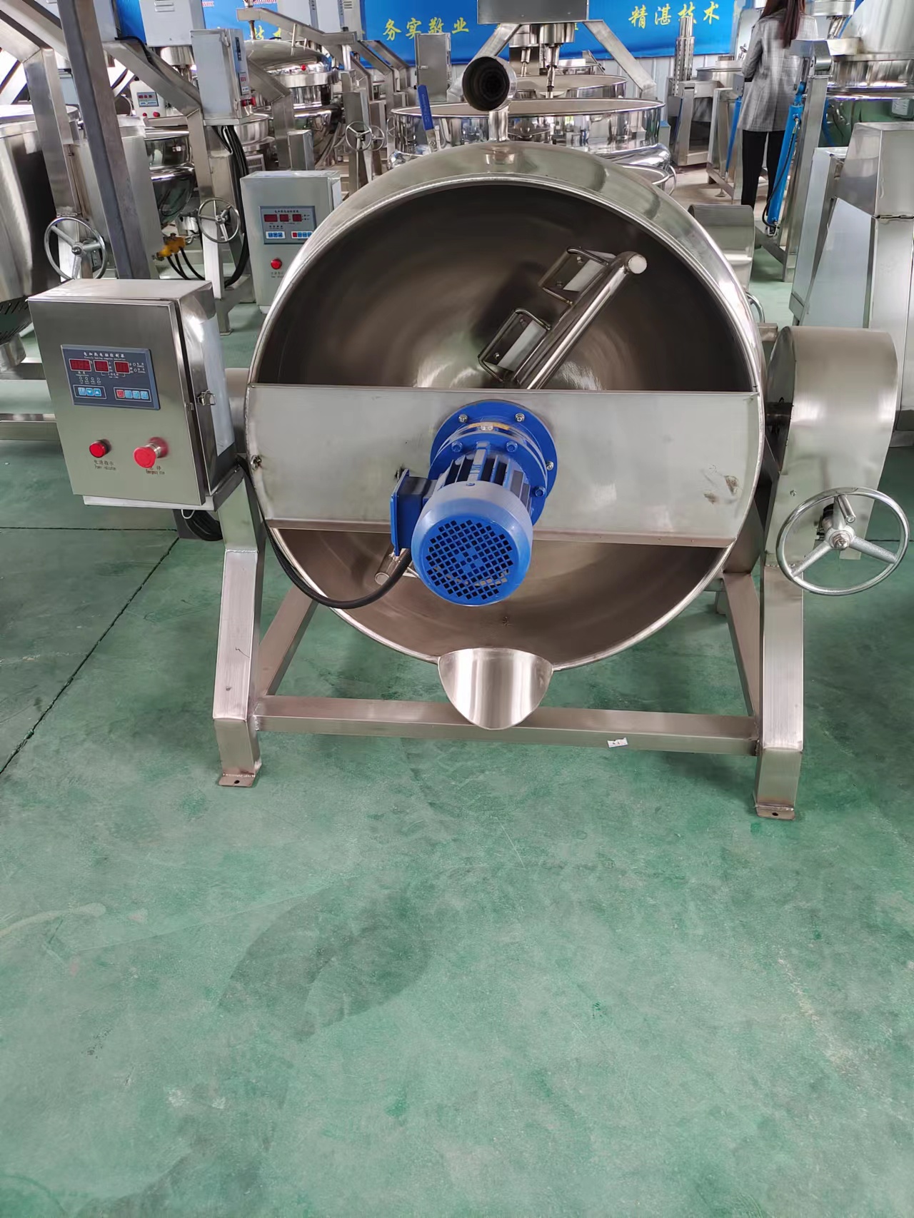 全自动搅拌炒锅-多功能商用夹层锅小型全自动带搅拌器