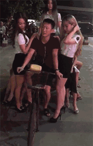 搞笑gif段子:狗子:能不能先把音乐关了,先让我吃口饭