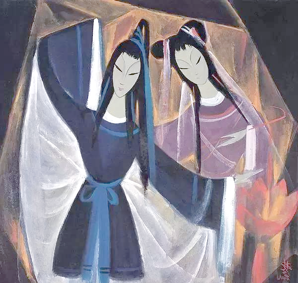 林风眠的多样画作与众多学生,吴冠中,赵无极等均受其影响