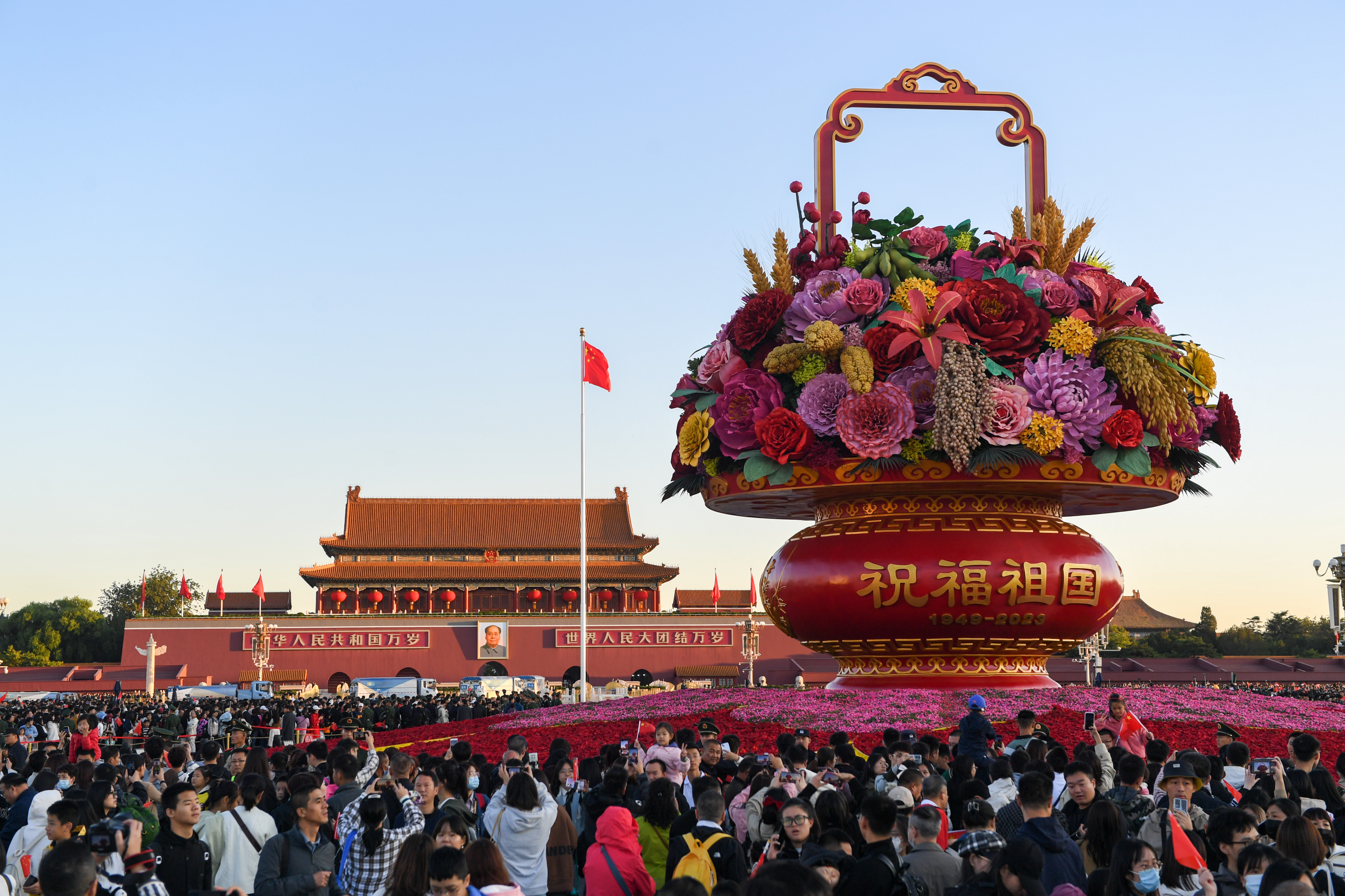 拍国庆节真实照片图片