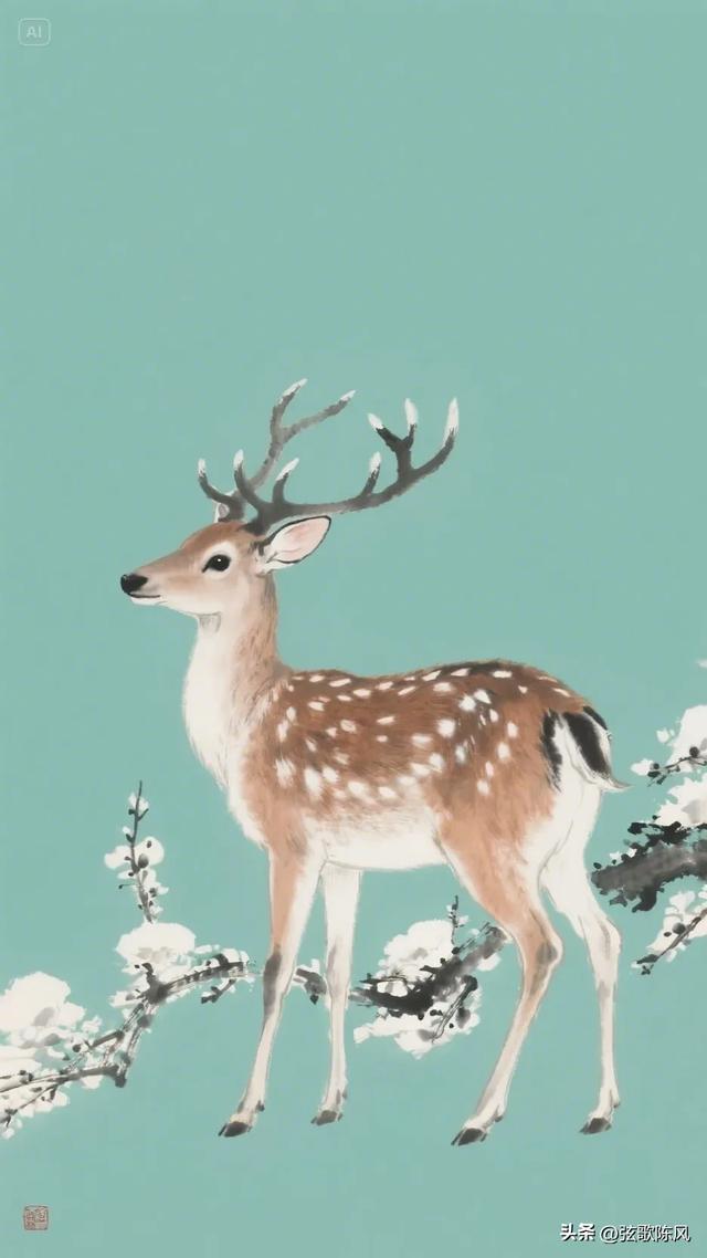 国画之美一一一梅花鹿