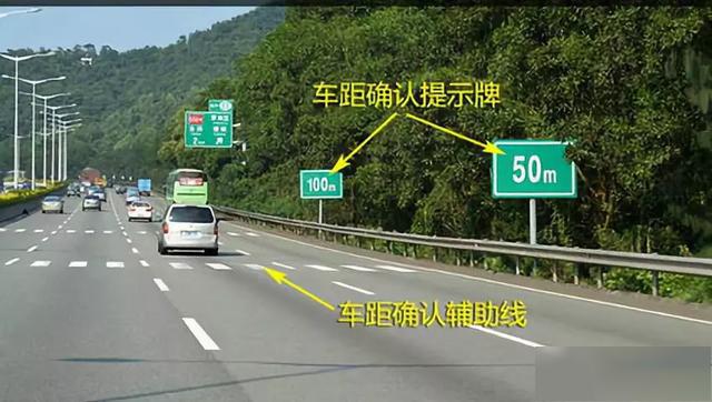 高速公路车距标志图片