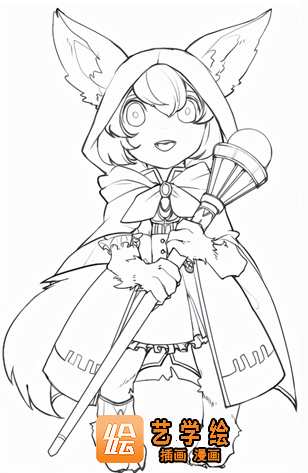 「mini小教程」万圣节可爱小女巫画风>>>>