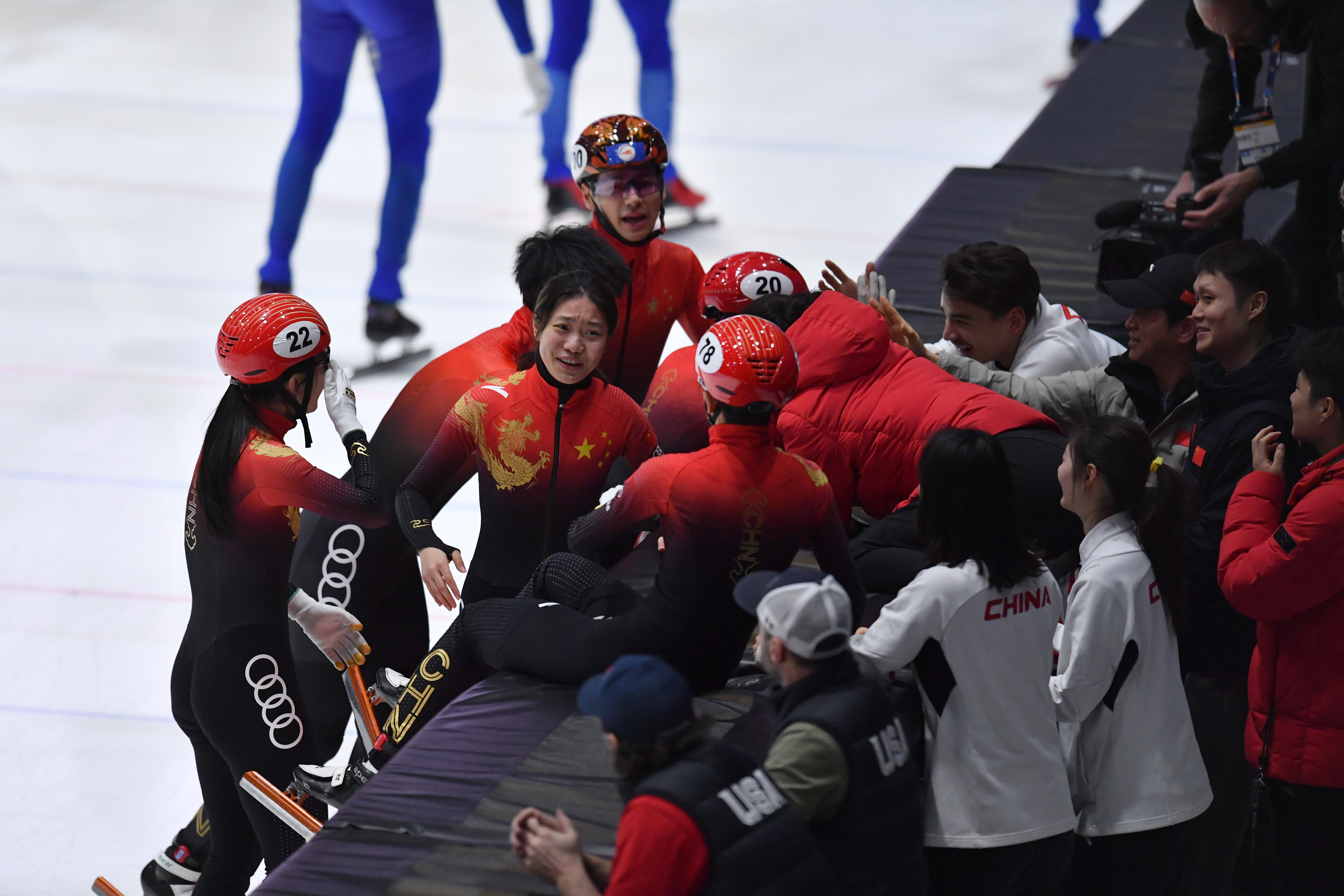 短道速滑——世锦赛:中国队混合团体接力夺金