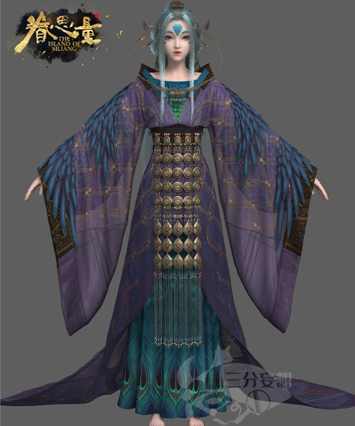 "三分妄想"出奉眠cos服,羽毛衣袖颜值超高,从动漫抠出来的吗