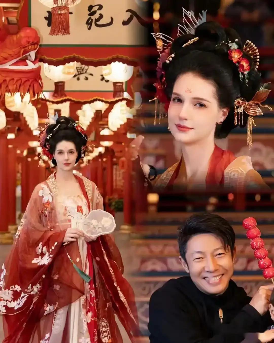 撒贝宁回武汉过年龙凤胎女儿穿马面裙太惊艳老婆李白又瘦又美