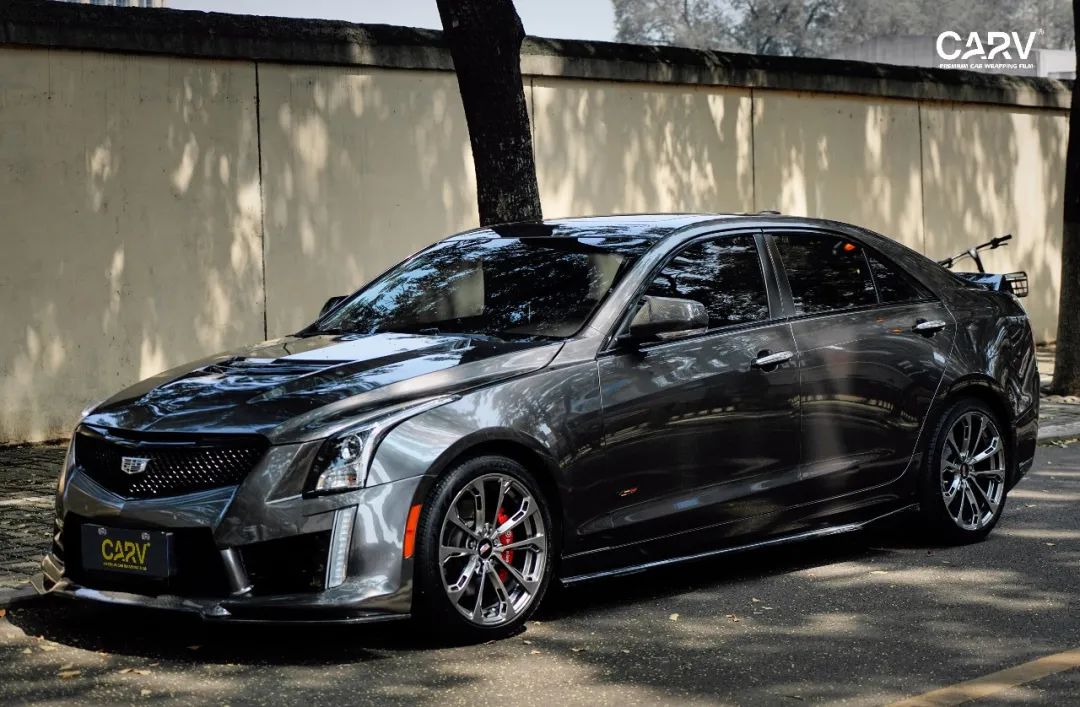 "枪声在灰霾中响起"卡孚改色膜凯迪拉克ats-l液态金属q灰