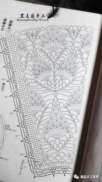 美丽的"雀羽"短袖开衫的钩法图解和教程