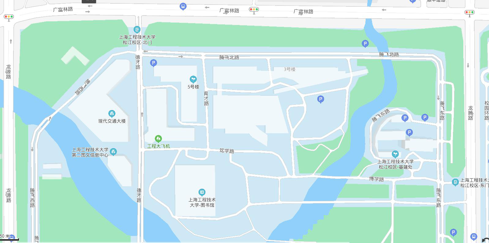 上海工程技術大學校園地圖