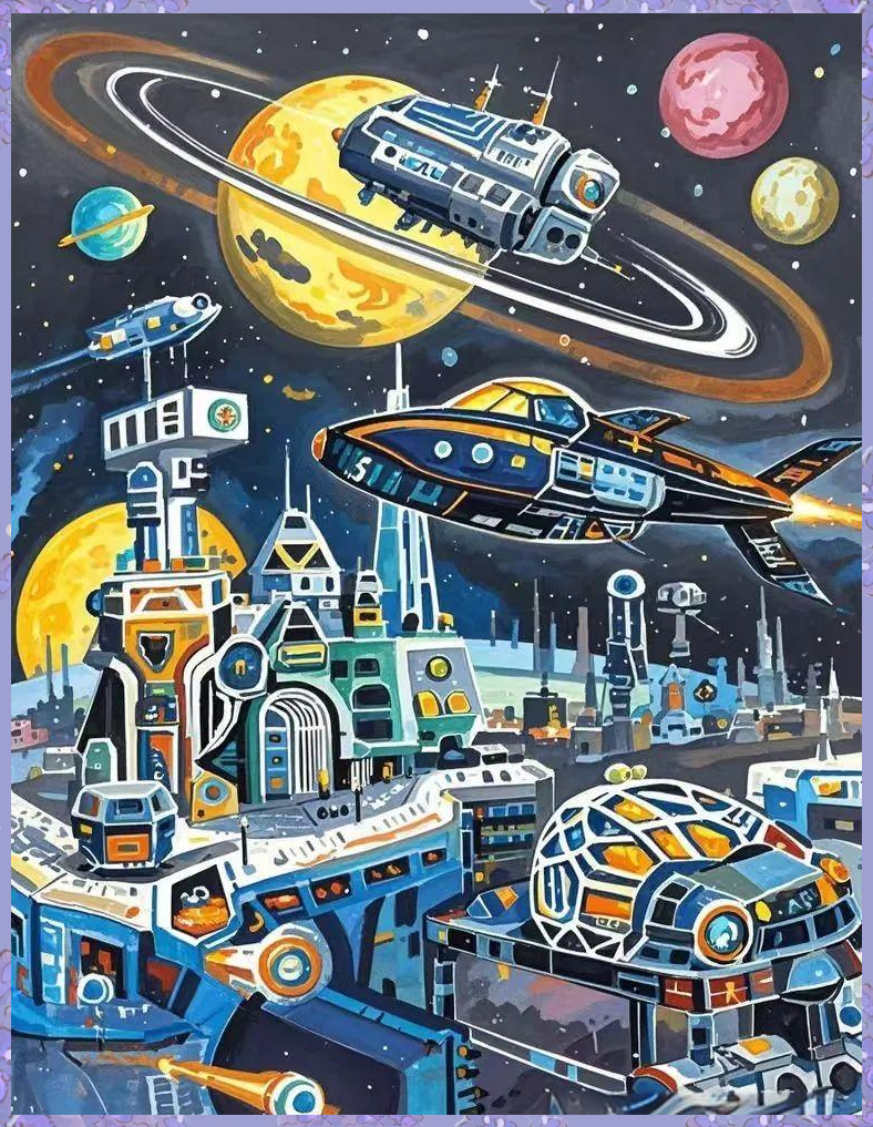 《梦幻星空:太空机械美学》科幻画参赛作品欣赏 未来科技主题突出