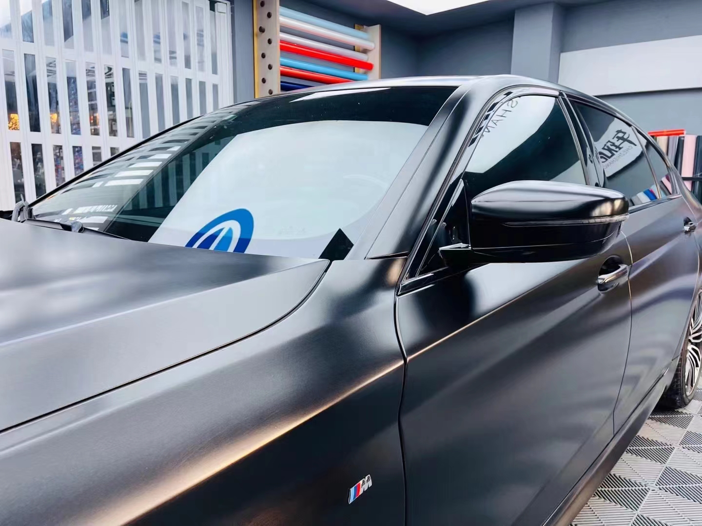 宝马ekfilm改色膜电光金属黑,黑帅黑帅的