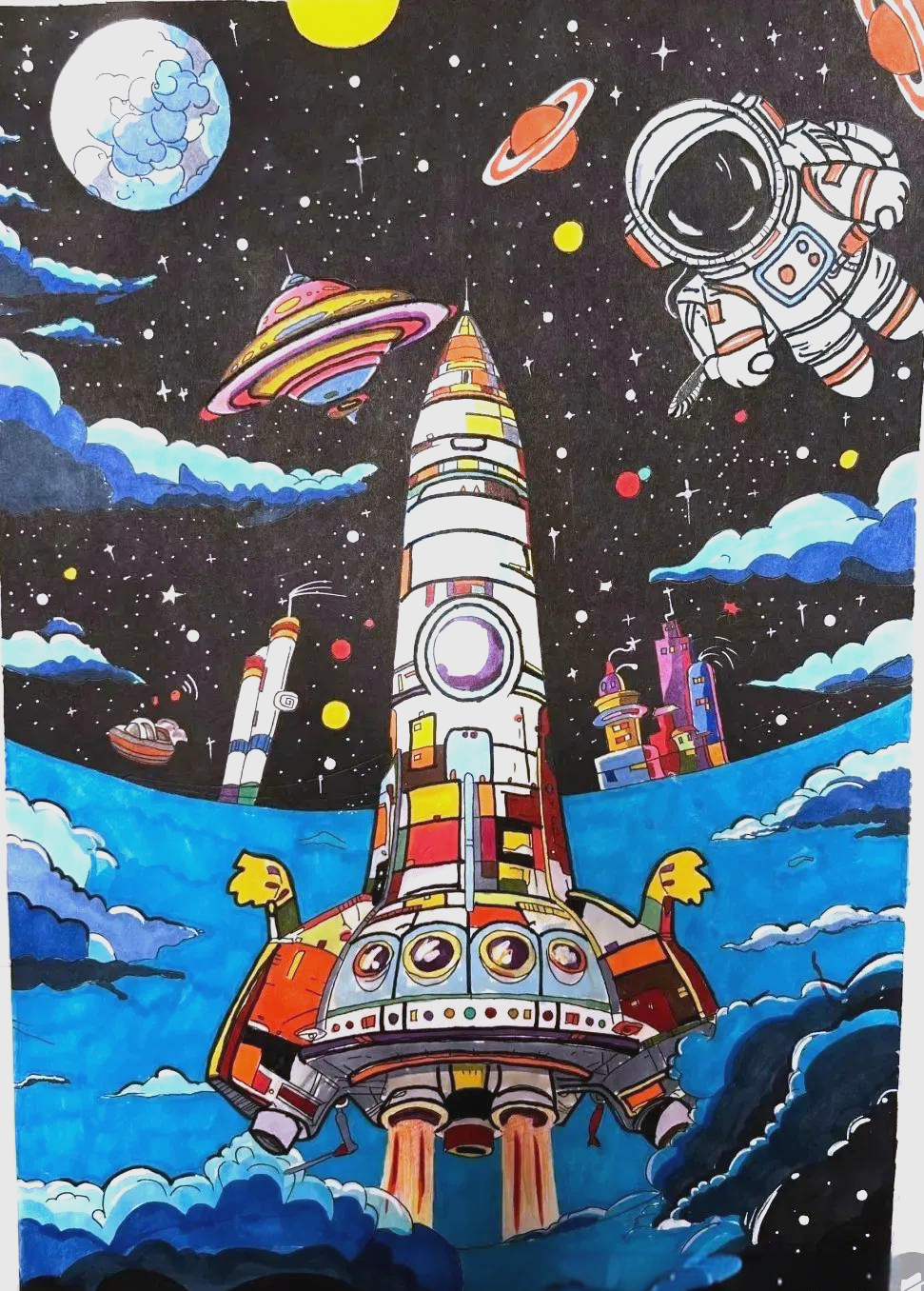 探索航天科技:精选绘画作品呈现人类对宇宙的独特追求
