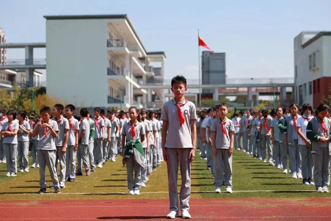 青浦区豫才中学疏散演练列队