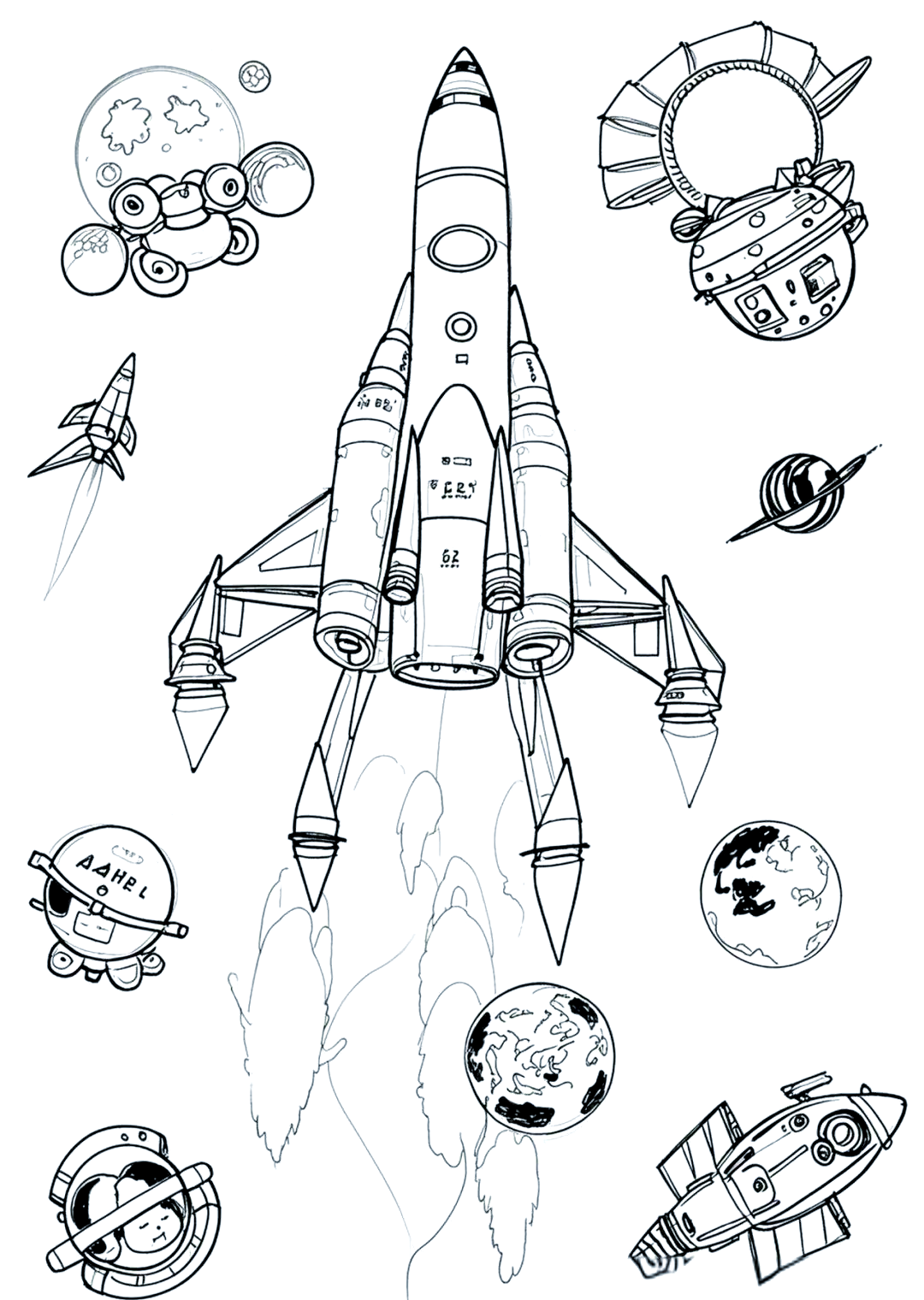如何用黑白线稿创作出未来感十足的科幻画