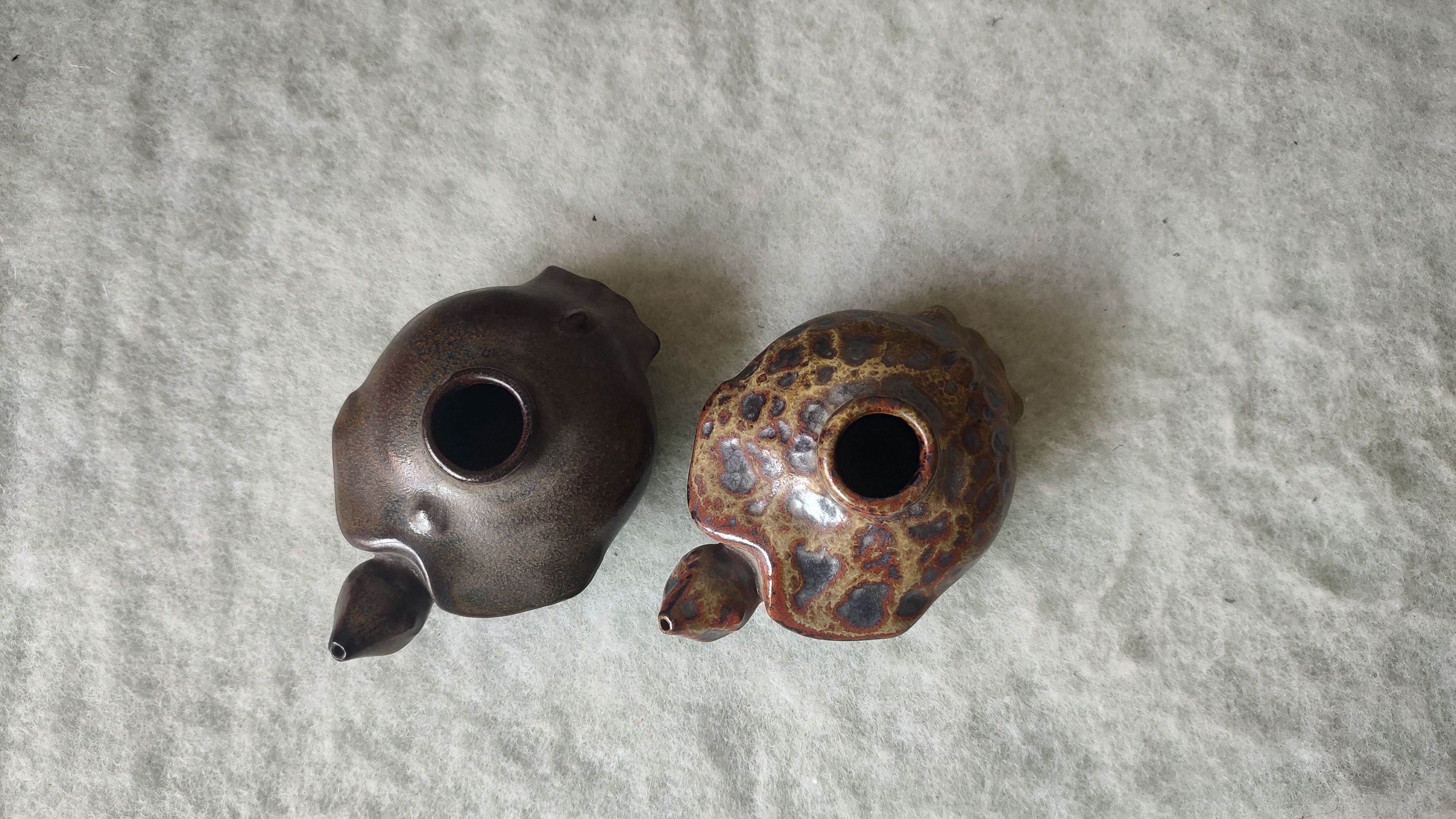 风氏文玩收藏馆:会理绿陶 乌龟形笔洗