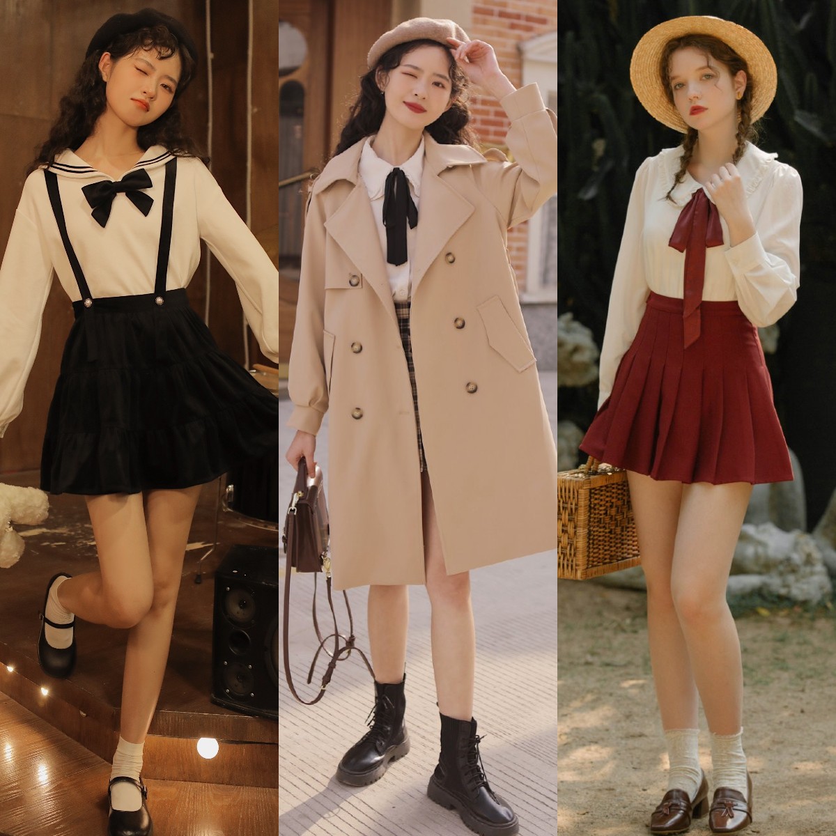 穿"百褶裙"的时候,该怎么搭配?这些"学院风"穿搭思路送给你