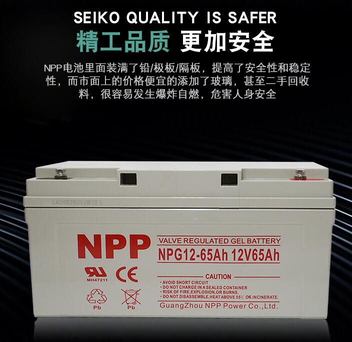 npp蓄電池npg12-65ah 耐普電池12v65ah性能特點