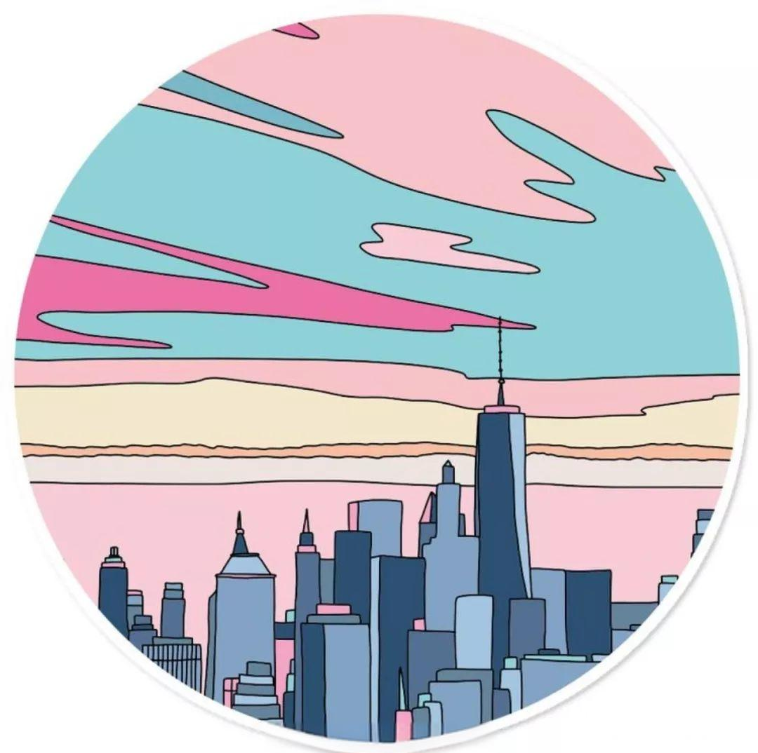 探索圆形构图的创意插画世界