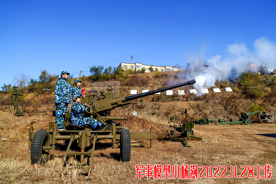大型三七高射炮模型
