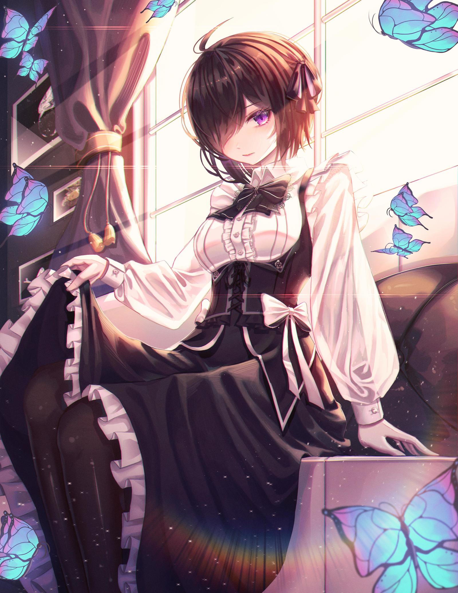 画师「domi」作品欣赏:又纯又欲风格的腹黑少女人物插画