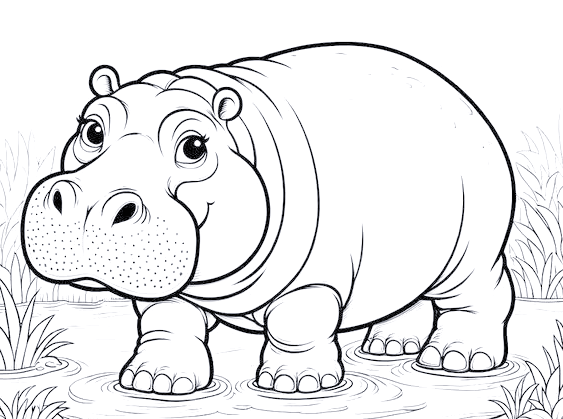 探索河马简笔画的绘画技巧与上色方法