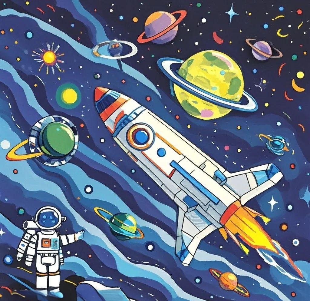 航天航空与太空科幻题材儿童绘画比赛素材推荐