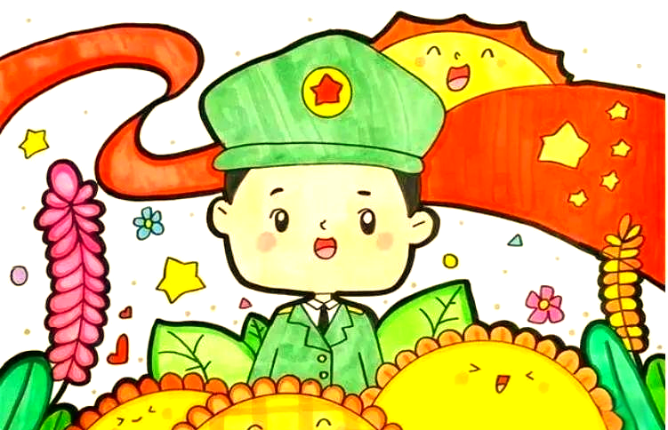 八一建军节主题绘画,致敬军魂的多样印记