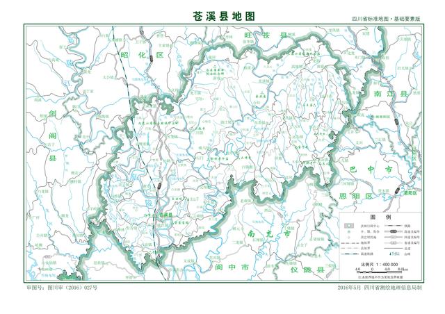 苍溪县行政区划地图图片