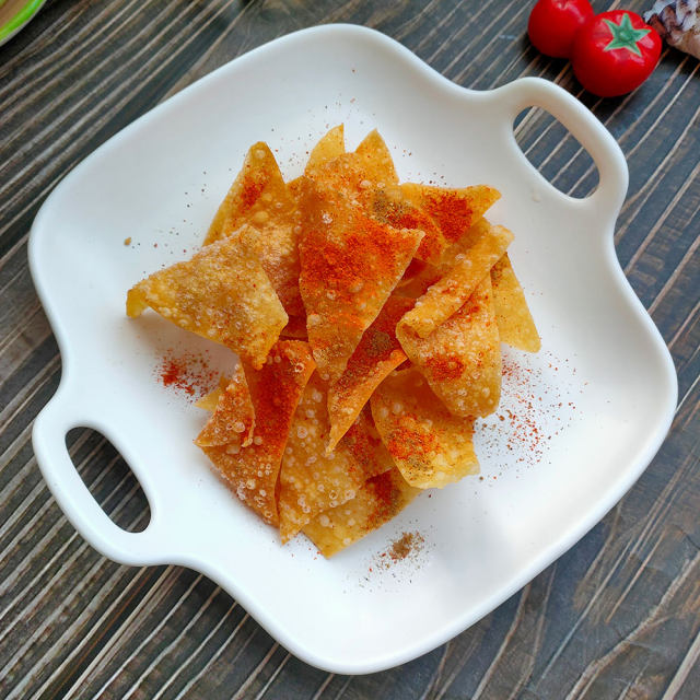 椒盐馄饨皮,酥酥脆脆,吃了就停不下来