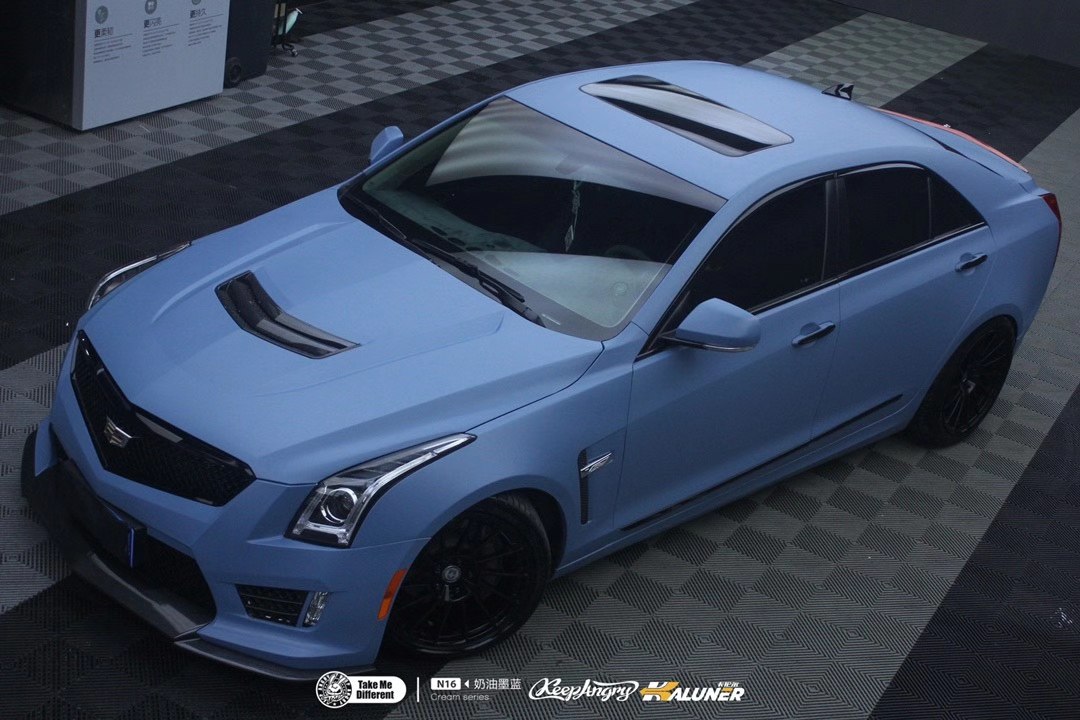 tmd潮牌改色膜—凯迪拉克ats奶油墨蓝