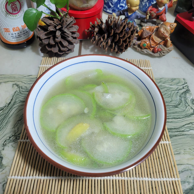 水瓜清汤,清甜的汤品,鲜美可口
