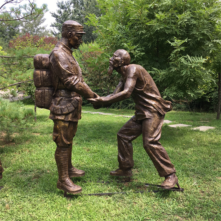 军民鱼水情雕塑,军民融合雕塑