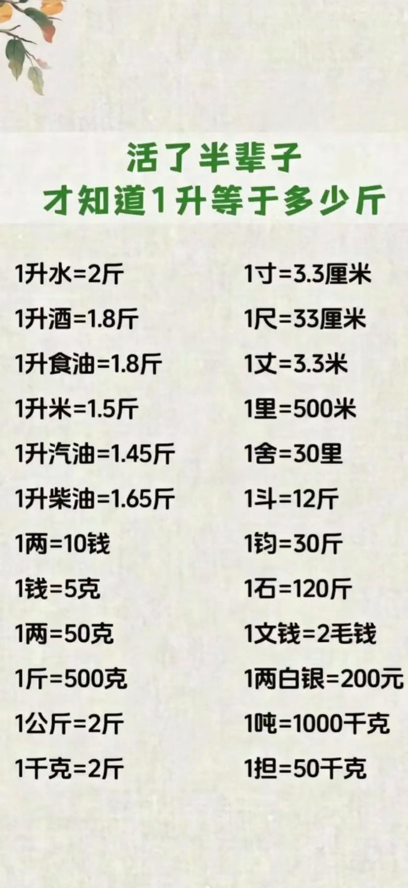 l表示多少斤