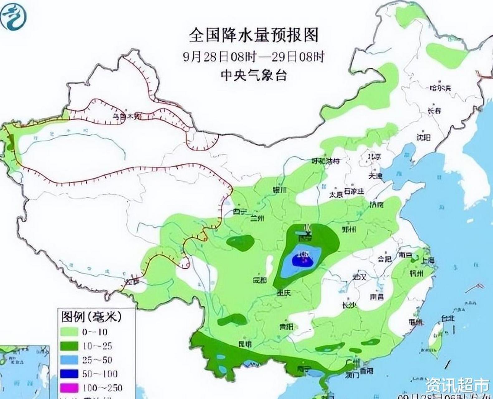 七天降水量预报图图片