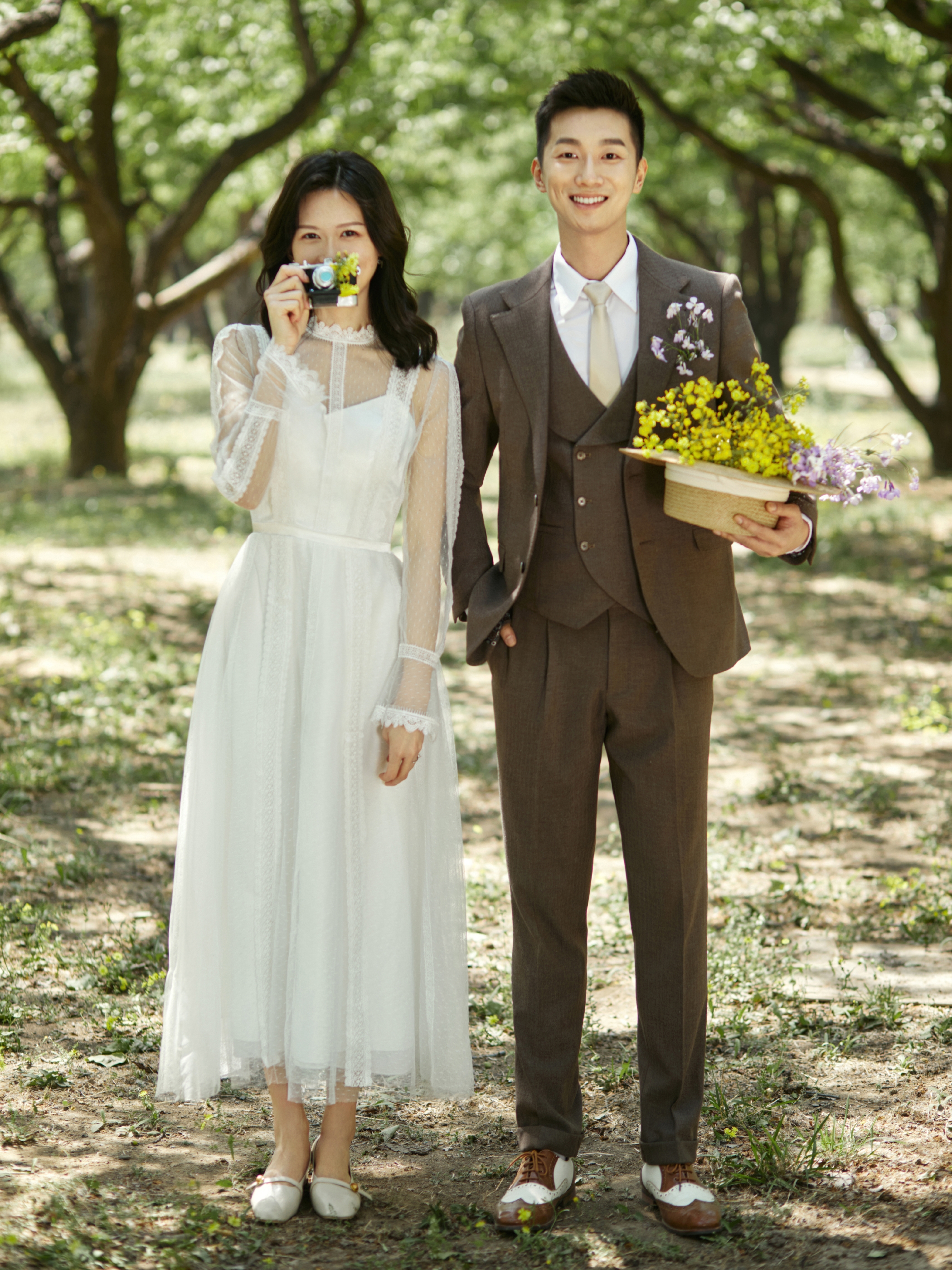 藏在春天里的故事|温榆河小清新森系婚纱照