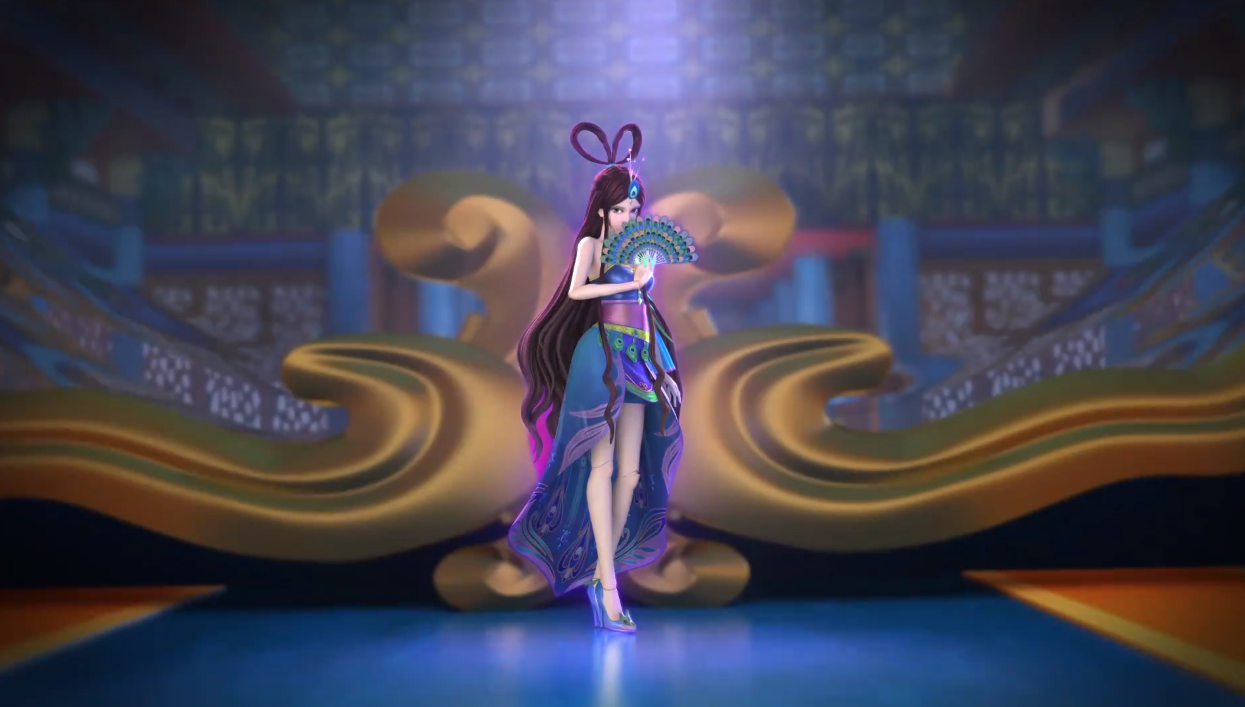 叶罗丽:黑化孔雀终于现身,声线魅惑力强,紫色瞳孔展现妩媚魅力
