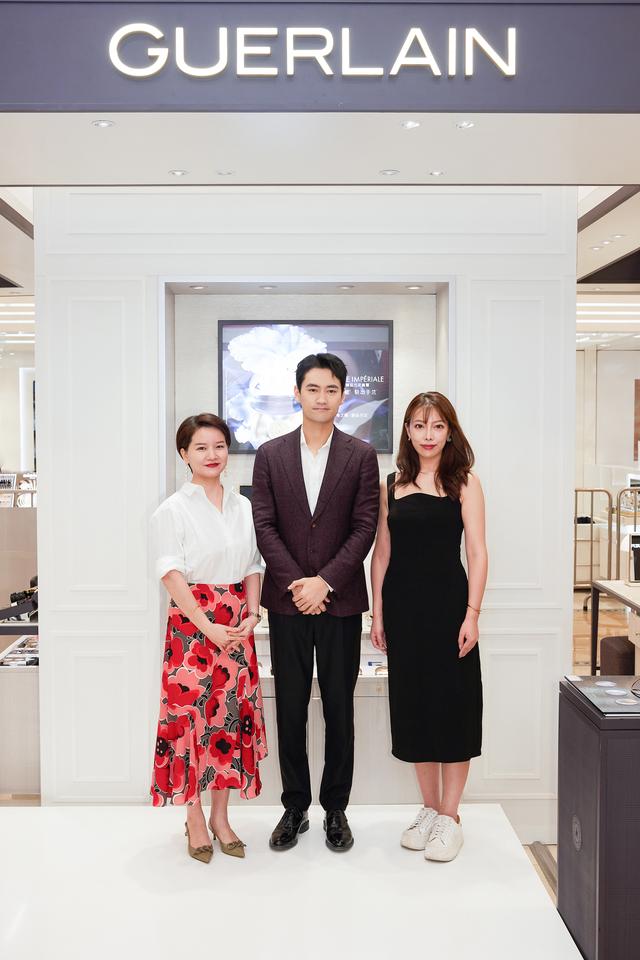 法国娇兰华南区资深销售经理姚慧,袁弘,法国娇兰通路行销经理周媛(从