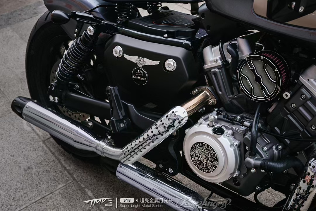 tmd潮牌改色膜:奔达金吉拉超亮金属月光灰