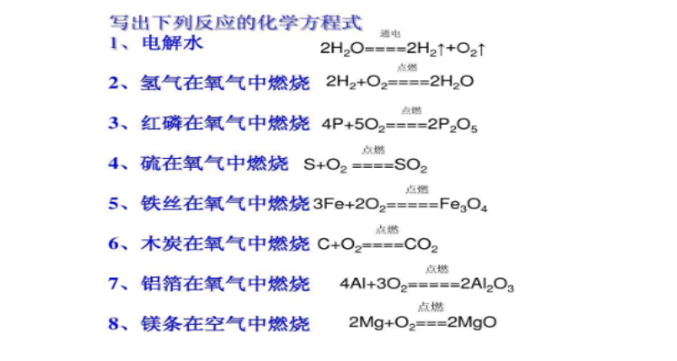 红磷燃烧的化学方程式图片