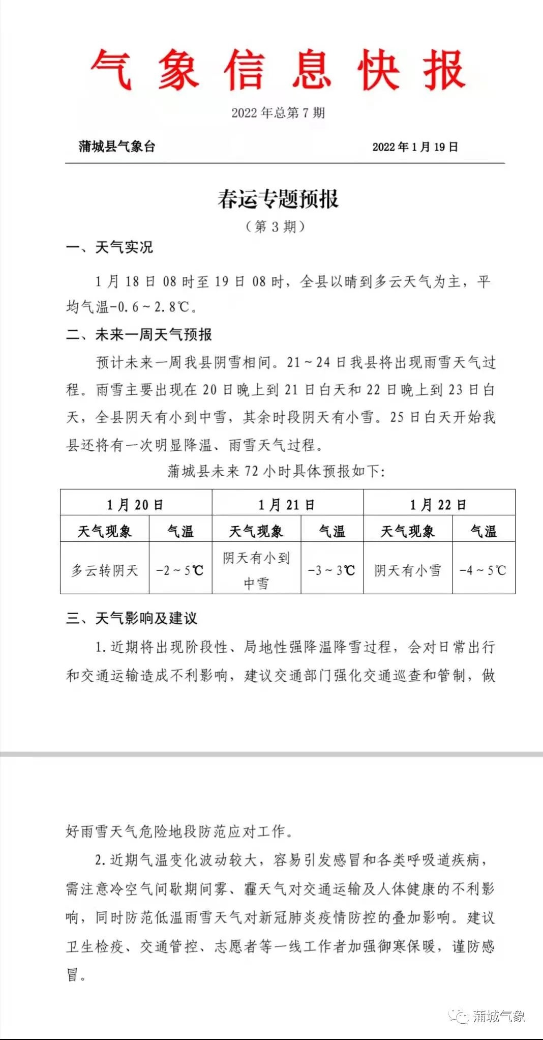 蒲城天气预报2022.1.19
