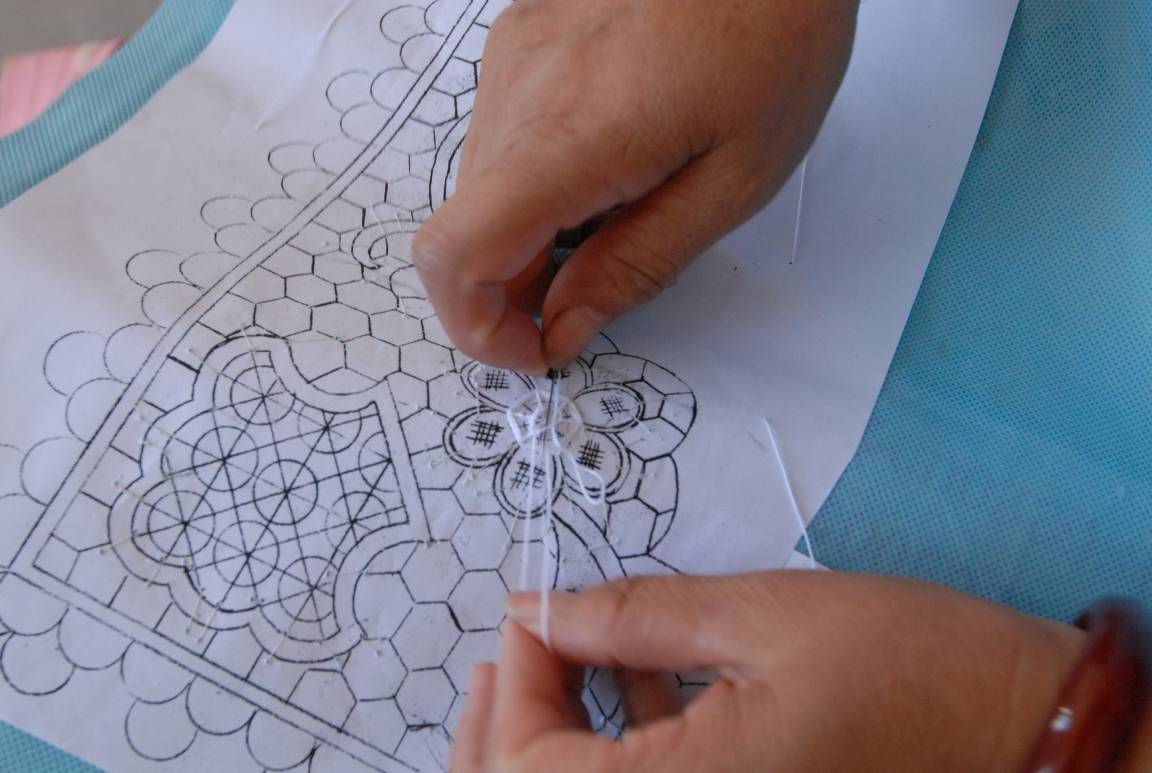 青岛即墨:"非遗"花边 助推乡村振兴