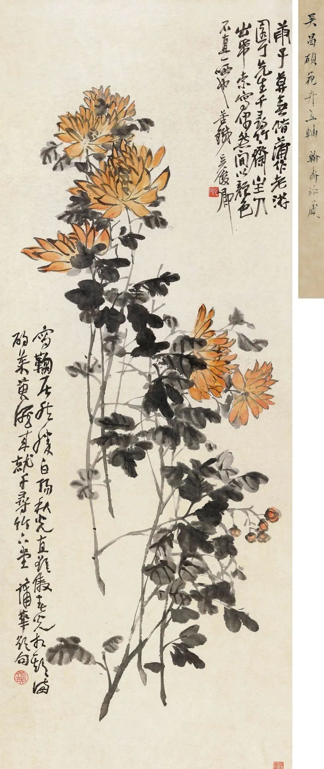 历代大师画菊:菊残犹有傲霜枝!