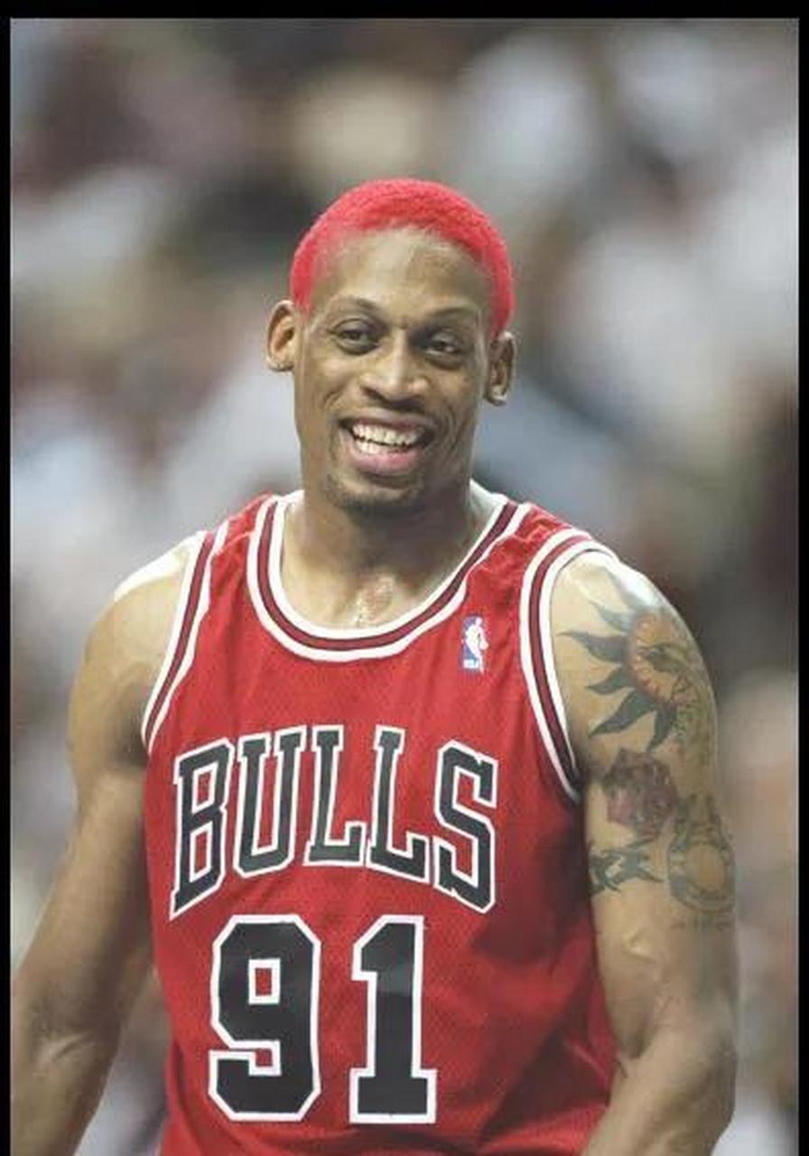 丹尼斯·罗德曼在公牛短暂但辉煌的三年时间(1995-98)  数据:5.