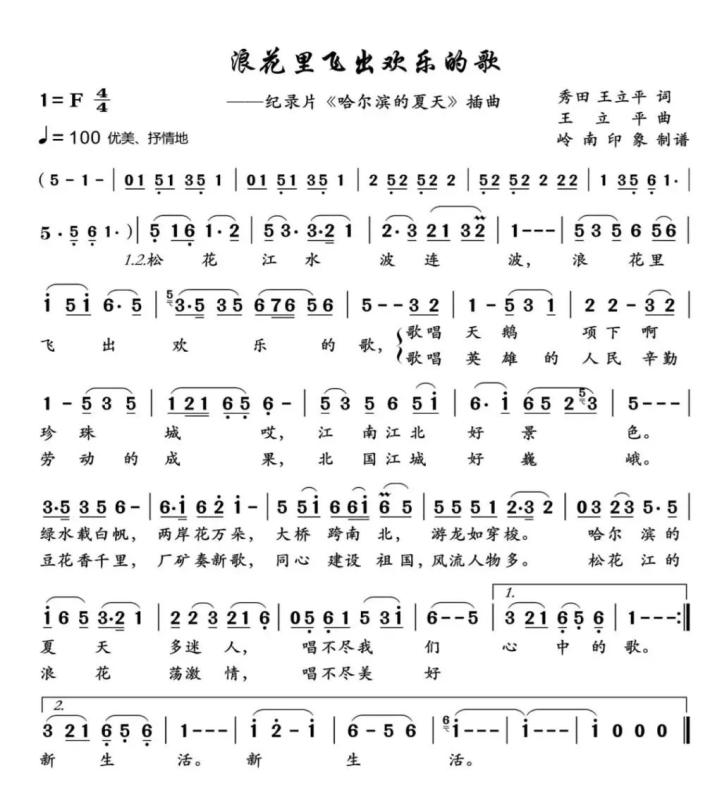 一部风光艺术纪录片唱红了《太阳岛上》《浪花里飞出欢乐的歌》两首歌