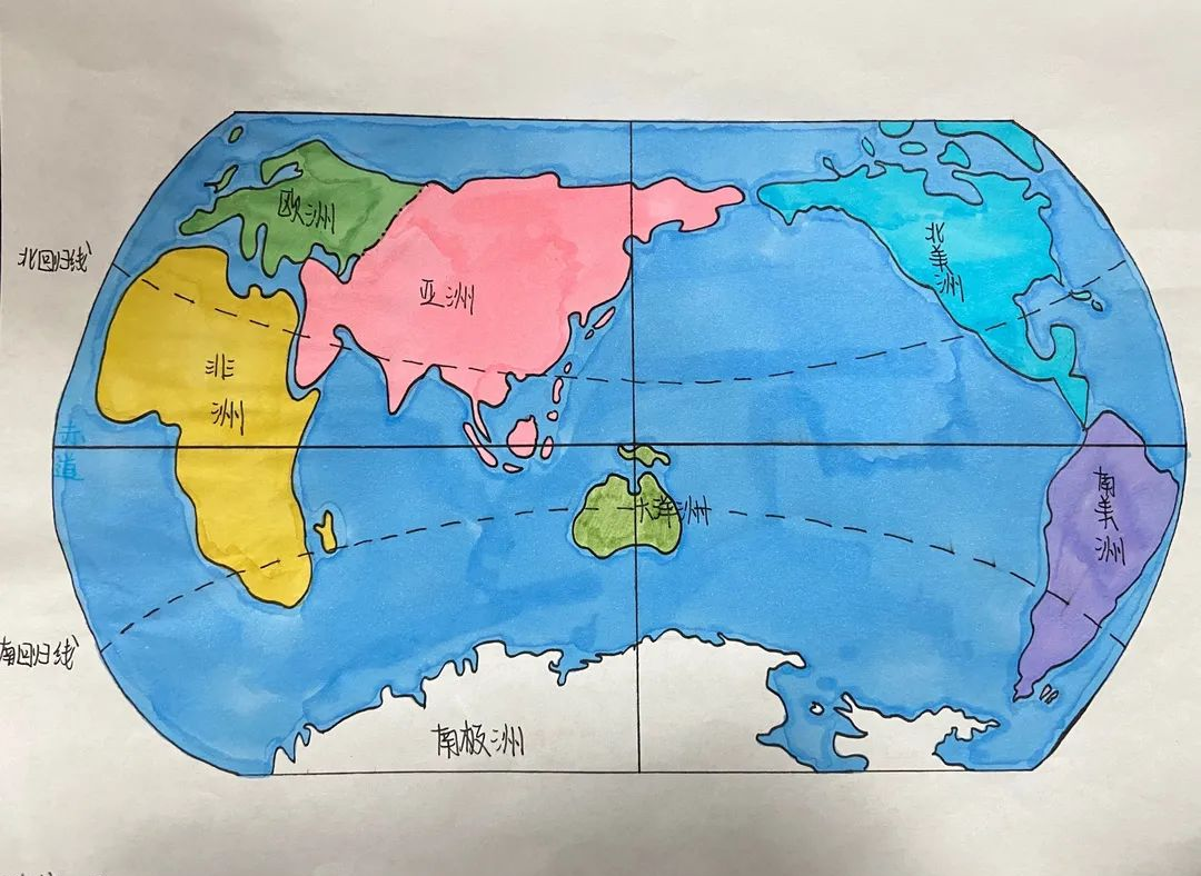 手绘世界地图,展现多元风采