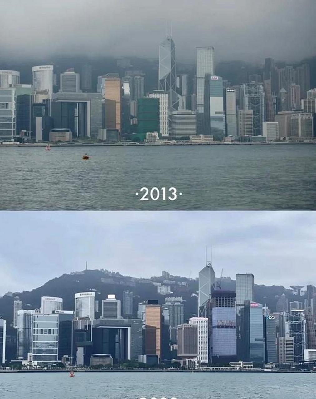 #历史开讲# 10年前的香港和现在的香港! 你发现哪里不同了吗?