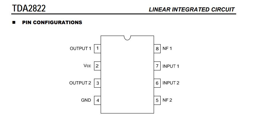 tda2822引脚图图片