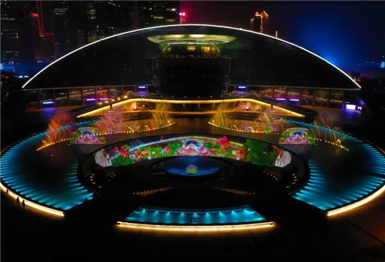 five major "scenic spots" of interactive light and shadow show